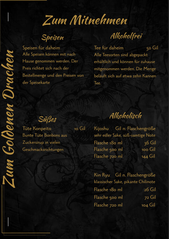 Zum Mitnehmen